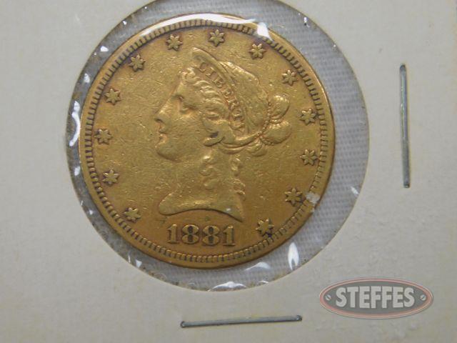 1881 Liberty Head Gold Eagle VF